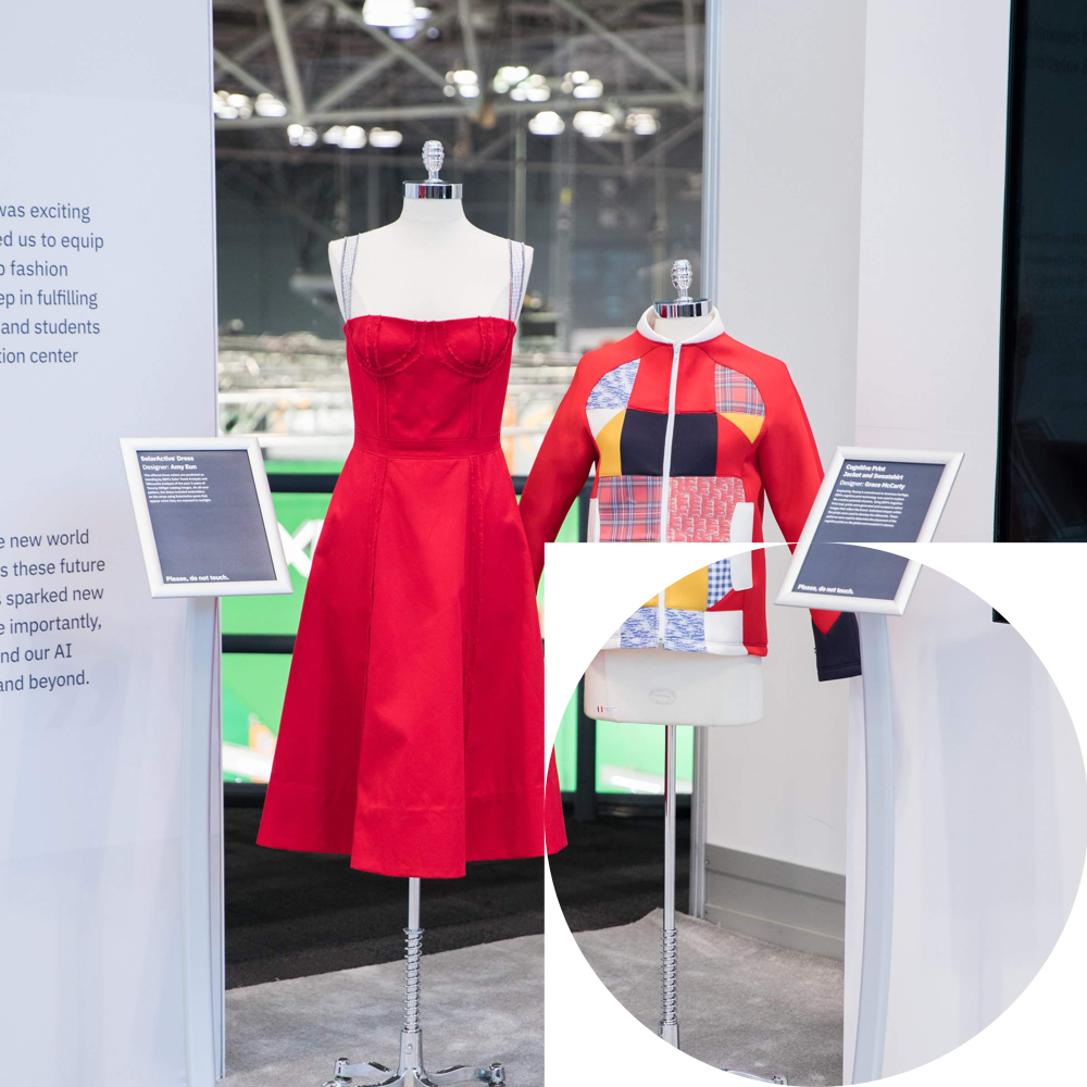 The Solar active dress displayed at the IBM booth at NRF in 2018.